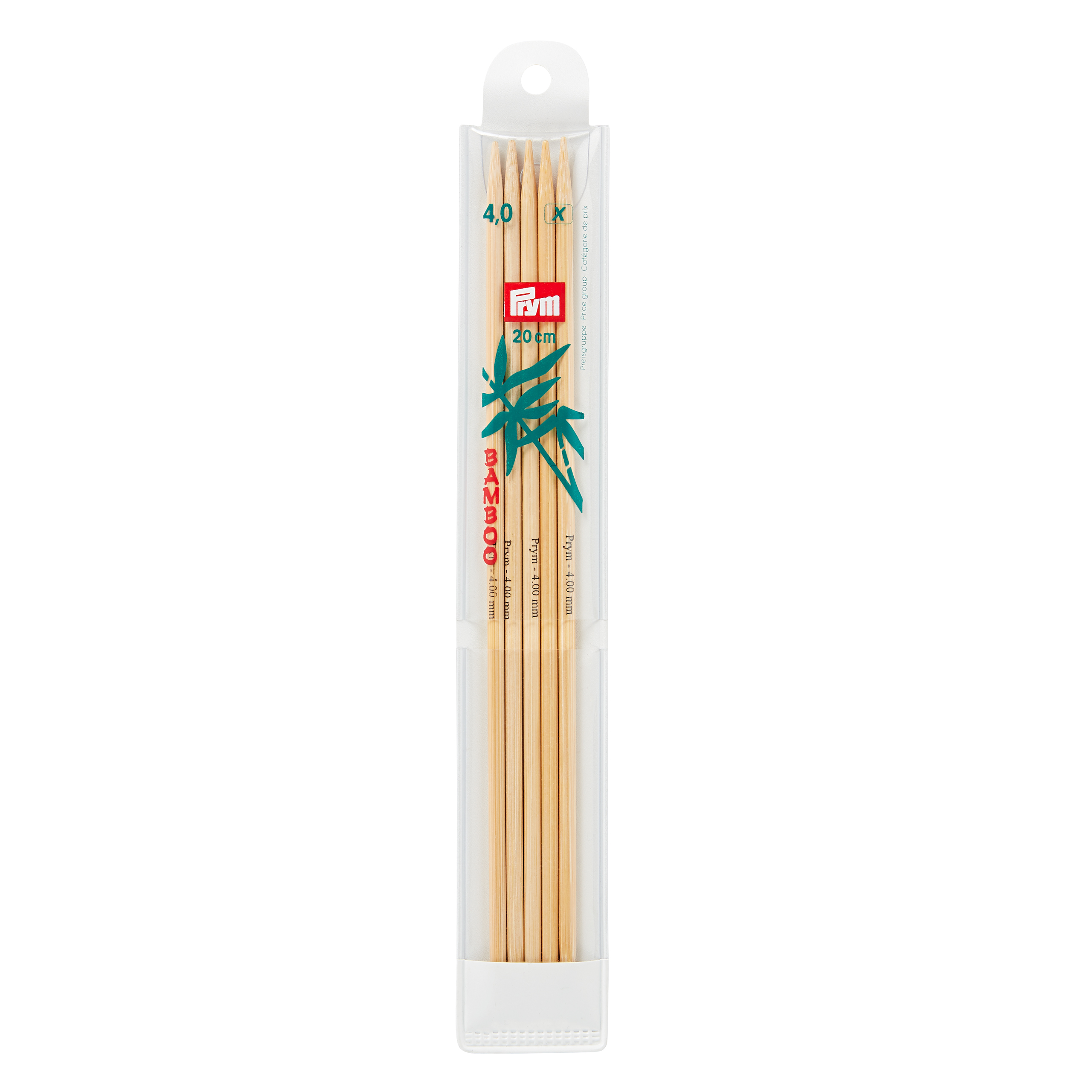Strumpfstricknadeln BAMBUS 20 cm 	